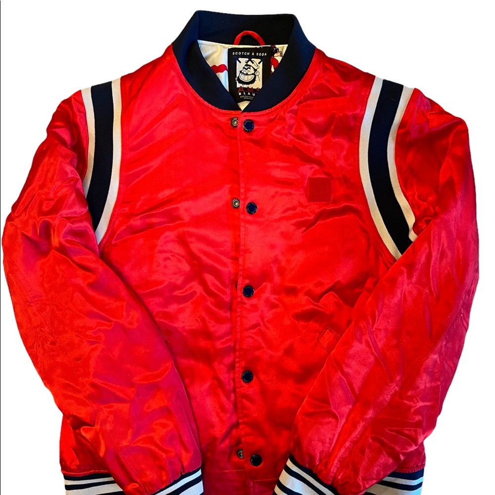 Scotch & Soda Men's Popeye's 90th Anniversary Brutus Graphic Bomber Jacket XL